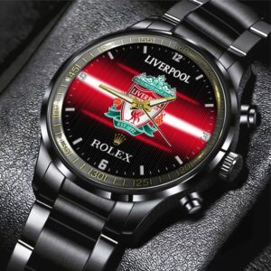 Liverpool x Rolex Black Stainless Steel Watch GSW1160