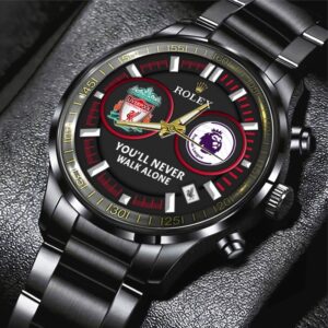 Liverpool x Rolex Black Stainless Steel Watch GSW1336