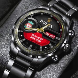 Liverpool x Rolex Black Stainless Steel Watch GSW1349