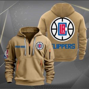 Los Angeles Clippers NBA 2024 Personalized Trending Quarter Zip Hoodie