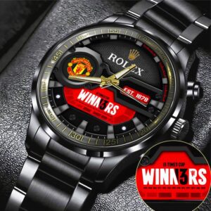 Manchester United x Rolex Black Stainless Steel Watch GSW1083