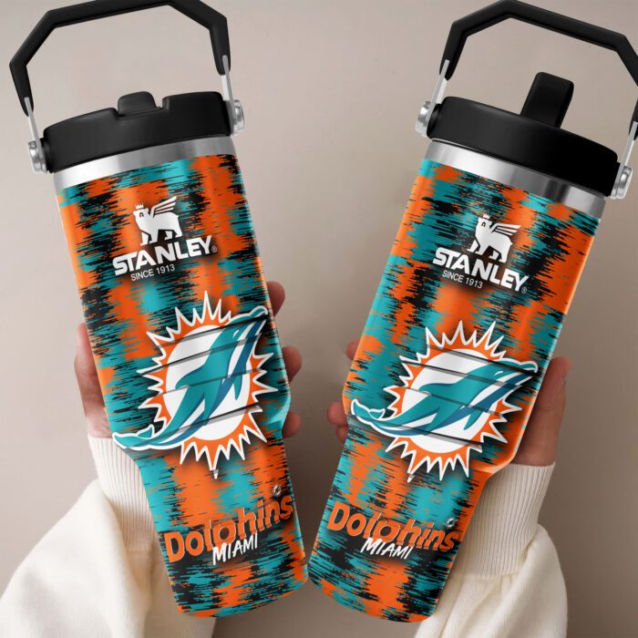 Miami Dolphins Stanley IceFlow Flip Straw Tumbler 30Oz FST1020