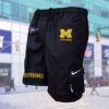 Michigan Wolverines NCAA Custom Name Multi-pocket Mens Cargo Shorts Outdoor Shorts WMS1039