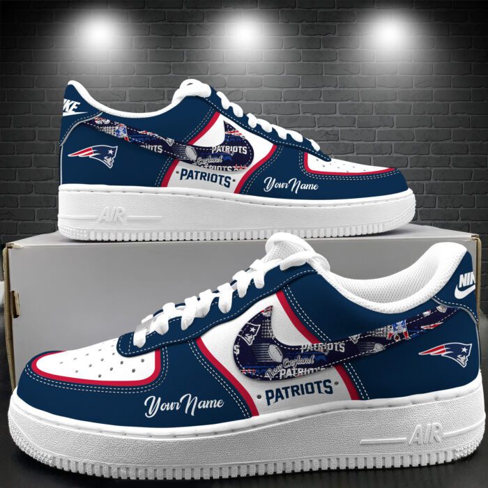New England Patriots Personalized Air Force 1 Shoes AF1 Limited Sneakers Custom Name WAF10313