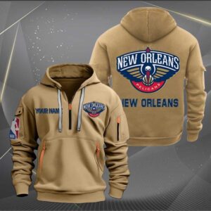 New Orleans Pelicans NBA 2024 Personalized Trending Quarter Zip Hoodie