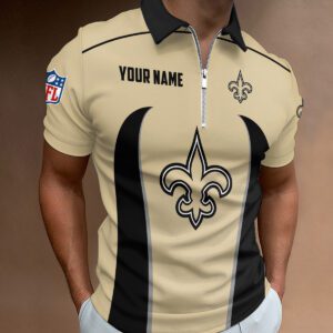 New Orleans Saints Zipper Polo Shirt