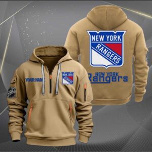 New York Rangers NHL 2024 Personalized Trending Quarter Zip Hoodie