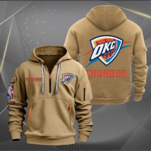Oklahoma City Thunder NBA 2024 Personalized Trending Quarter Zip Hoodie