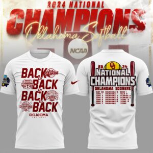Oklahoma Sooners National Champion Back To Back 2024 T-Shirt TOS1019