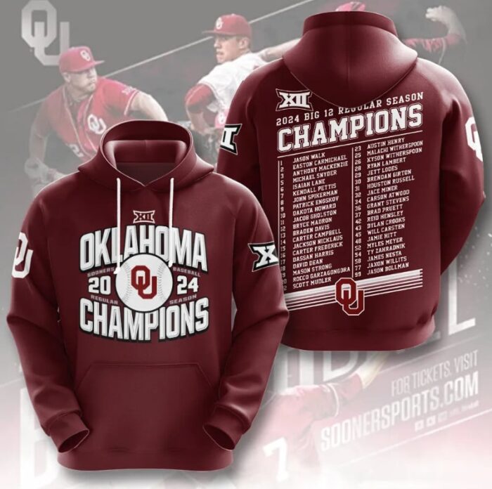 Oklahoma Sooners National Champion Back To Back 2024 Unisex Hoodie HOS1004