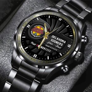 Oklahoma Sooners Softball Black Stainless Steel Watch GSW1003