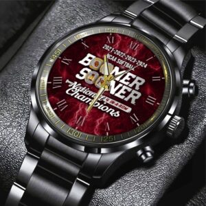 Oklahoma Sooners Softball Black Stainless Steel Watch GSW1004