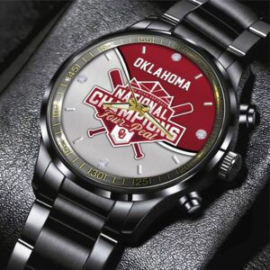 Oklahoma Sooners Softball Black Stainless Steel Watch GSW1010