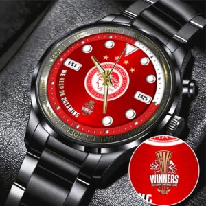 Olympiakos F.C. Black Stainless Steel Watch GSW1042