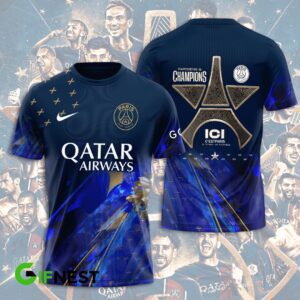 Paris Saint-Germain Champion 2024 Winner Ligue 1 Unisex T-Shirt WTP1008