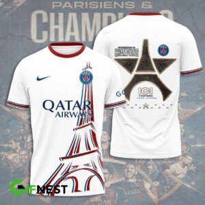 Paris Saint-Germain Champion 2024 Winner Ligue 1 Unisex T-Shirt WTP1009