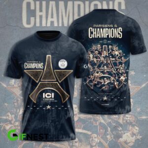 Paris Saint-Germain Champion 2024 Winner Ligue 1 Unisex T-Shirt WTP1012