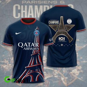 Paris Saint-Germain Champion 2024 Winner Ligue 1 Unisex T-Shirt WTP1013