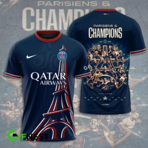 Paris Saint-Germain Champion 2024 Winner Ligue 1 Unisex T-Shirt WTP1014