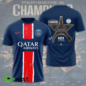 Paris Saint-Germain Champion 2024 Winner Ligue 1 Unisex T-Shirt WTP1016