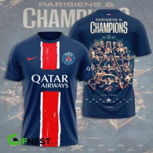 Paris Saint-Germain Champion 2024 Winner Ligue 1 Unisex T-Shirt WTP1021