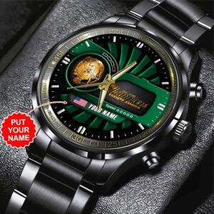 Personalized Boston Celtics Winner NBA 2024 Champion Final Black Stainless Steel Watch GBC1220