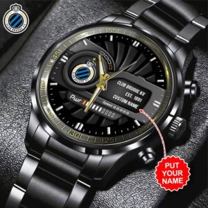 Personalized Club Brugge K.V. Black Stainless Steel Watch GSW1071