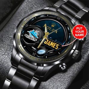 Personalized Cronulla-Sutherland Sharks x Rolex Black Stainless Steel Watch GSW1324