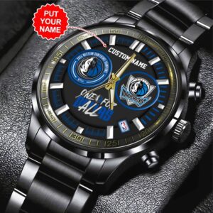 Personalized Dallas Mavericks Black Stainless Steel Watch GSW1060