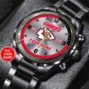 Personalized Kansas City Chiefs Black Stainless Steel Watch GSW1200