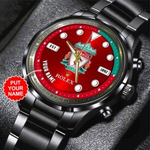 Personalized Liverpool x Rolex Black Stainless Steel Watch GSW1322
