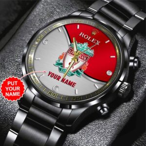 Personalized Liverpool x Rolex Black Stainless Steel Watch GSW1346