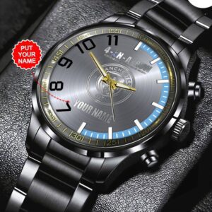 Personalized Manchester City Black Stainless Steel Watch GSW1115