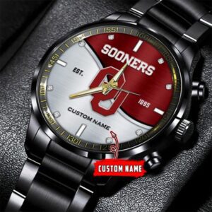 Personalized Oklahoma Sooners Softball Black Stainless Steel Watch GSW1151