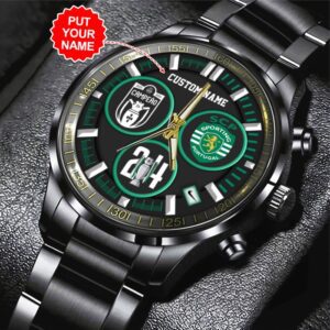 Personalized Sporting CP Black Stainless Steel Watch GSW1110