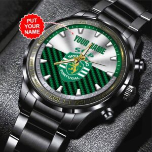 Personalized Sporting CP Black Stainless Steel Watch GSW1113