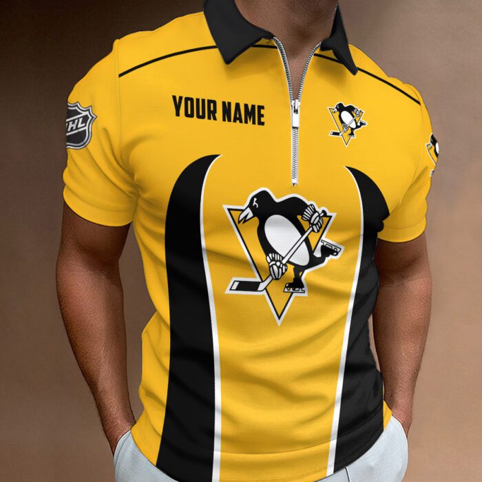 Pittsburgh Penguins Zipper Polo Shirt