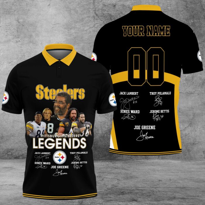 Pittsburgh Steelers Legends Signature Signed Great Players 2020 NFL Season Jersey Personalized Polo Shirt PLS3452