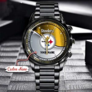 Pittsburgh Steelers NFL Custom Name Stainless Steel Sport Watch BW1228