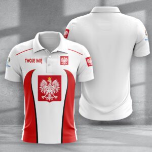 Poland National Football Team Euro 2024 Zipper Polo Shirt