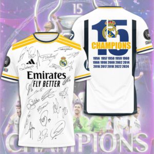 Real Madrid 15th Champions League Winner 2024 Unisex T-Shirt WRM1002