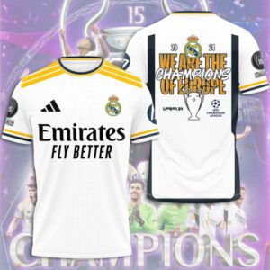 Real Madrid 15th Champions League Winner 2024 Unisex T-Shirt WRM1005