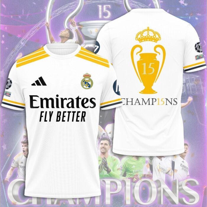 Real Madrid 15th Champions League Winner 2024 Unisex T-Shirt WRM1010