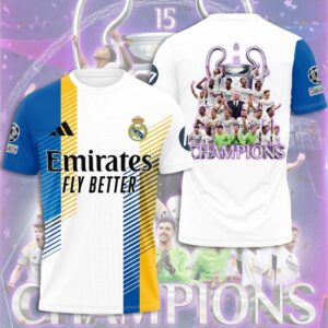 Real Madrid 15th Champions League Winner 2024 Unisex T-Shirt WRM1012