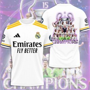 Real Madrid 15th Champions League Winner 2024 Unisex T-Shirt WRM1013