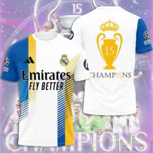 Real Madrid 15th Champions League Winner 2024 Unisex T-Shirt WRM1014