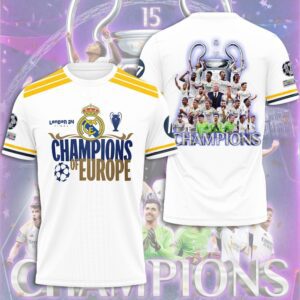 Real Madrid 15th Champions League Winner 2024 Unisex T-Shirt WRM1015