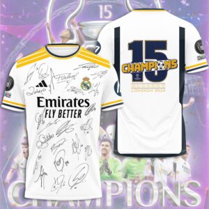 Real Madrid 15th Champions League Winner 2024 Unisex T-Shirt WRM1016
