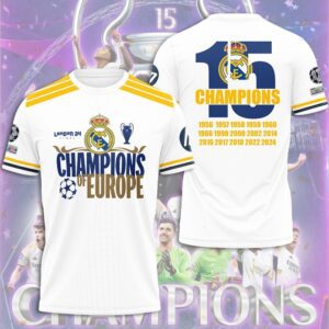 Real Madrid 15th Champions League Winner 2024 Unisex T-Shirt WRM1017