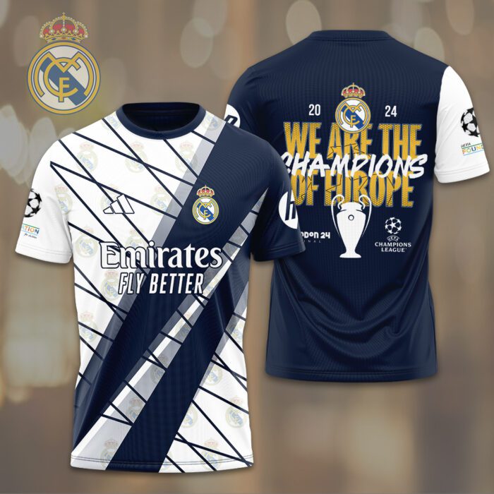 Real Madrid 15th Champions League Winner 2024 Unisex T-Shirt WRM1021